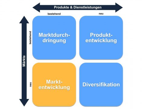 Marktentwicklung in der Produkt Markt Matrix